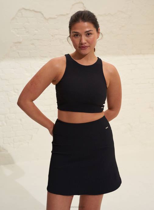 kvinnor AIM'N svart micro rib skort Kläder NBT4614