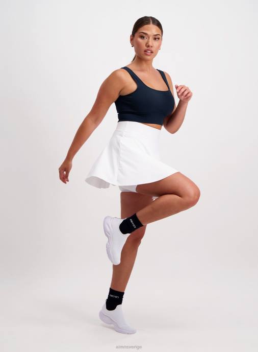 kvinnor AIM'N vit tenniskjol med slits Kläder NBT4605