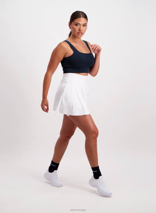 kvinnor AIM'N vit tenniskjol med slits Kläder NBT4605