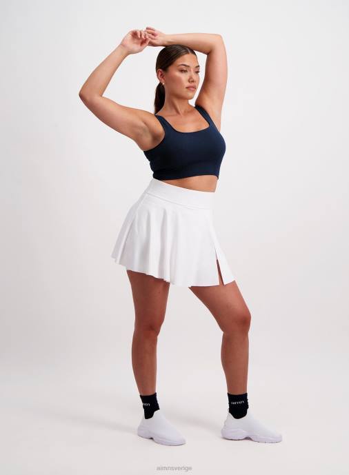 kvinnor AIM'N vit tenniskjol med slits Kläder NBT4605