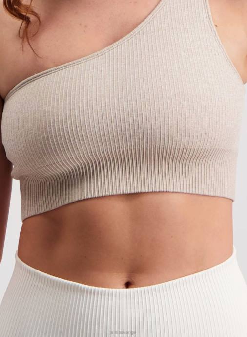 kvinnor AIM'N beige ribbad sömlös bh med enkel band Kläder NBT4231