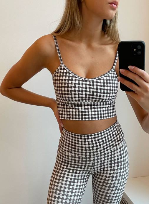 kvinnor AIM'N benvit bh med hundtandsband Kläder NBT4193