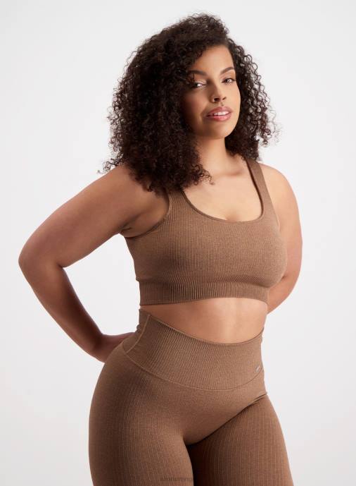 kvinnor AIM'N brons ribbad sömlös bh Kläder NBT4224
