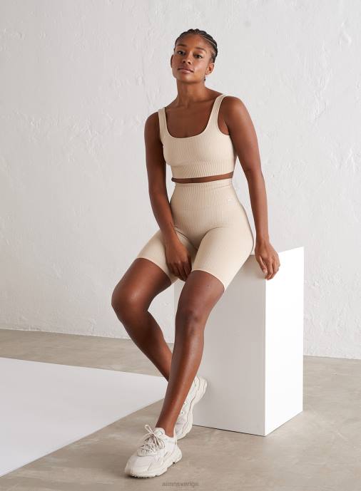 kvinnor AIM'N cafe au lait ribbad sömlös bh Kläder NBT4183