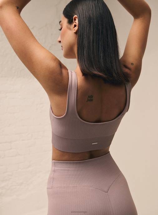 kvinnor AIM'N dammig violett ribbad sömlös tank-bh Kläder NBT4265