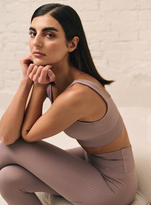 kvinnor AIM'N dammig violett ribbad sömlös tank-bh Kläder NBT4265