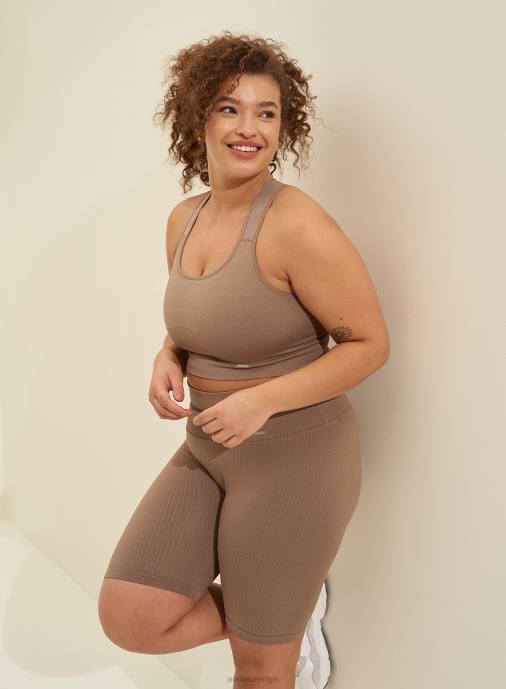 kvinnor AIM'N espresso ribbad bh med högt stöd Kläder NBT4203