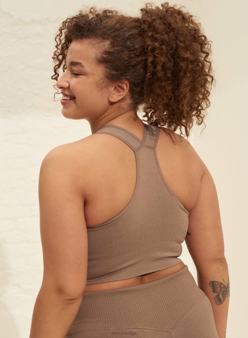 kvinnor AIM'N espresso ribbad bh med högt stöd Kläder NBT4203