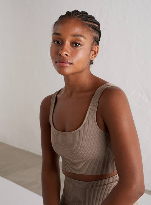 kvinnor AIM'N espresso ribbad sömlös bh Kläder NBT4194