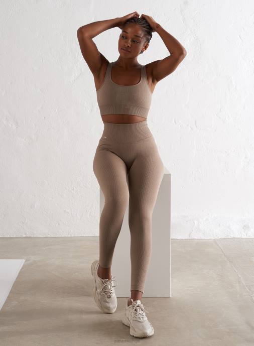 kvinnor AIM'N espresso ribbad sömlös bh Kläder NBT4194