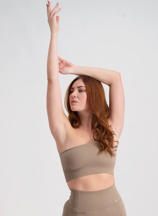 kvinnor AIM'N espresso ribbad sömlös bh med enkel band Kläder NBT4169