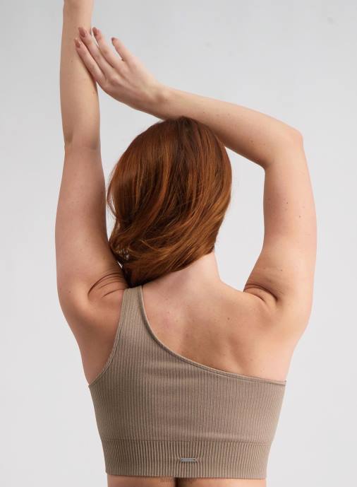 kvinnor AIM'N espresso ribbad sömlös bh med enkel band Kläder NBT4169