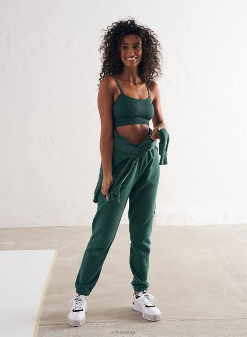 kvinnor AIM'N furugrön bh med ribbad sömlös rem Kläder NBT4178