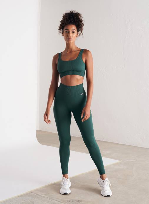 kvinnor AIM'N furugrön ribbad sömlös bh Kläder NBT4175