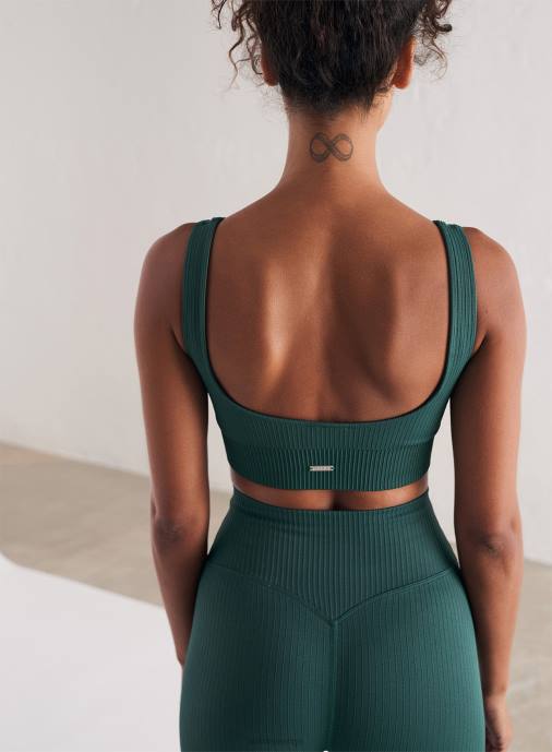 kvinnor AIM'N furugrön ribbad sömlös bh Kläder NBT4175