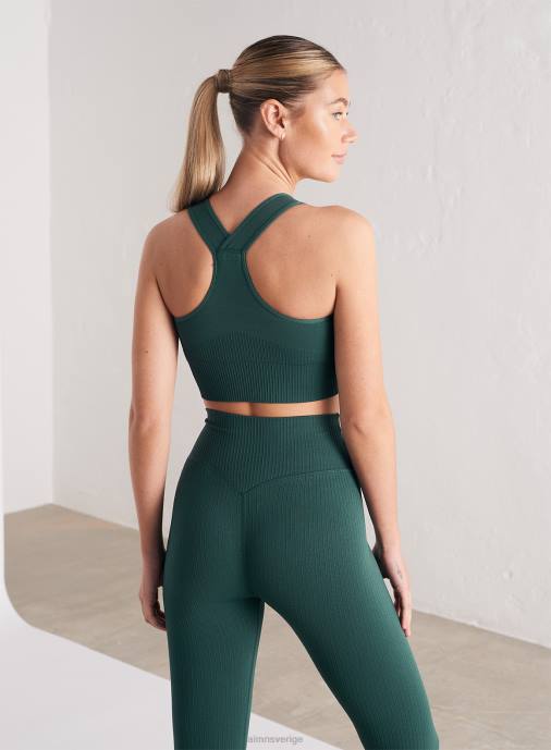 kvinnor AIM'N furugrön ribbad sömlös bh med högt stöd Kläder NBT4209