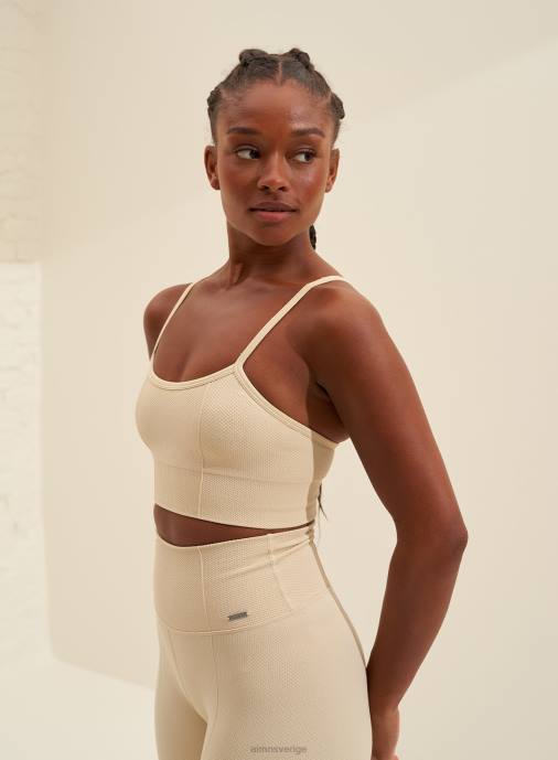 kvinnor AIM'N havre vit lyx sömlös bh med rem Kläder NBT4154