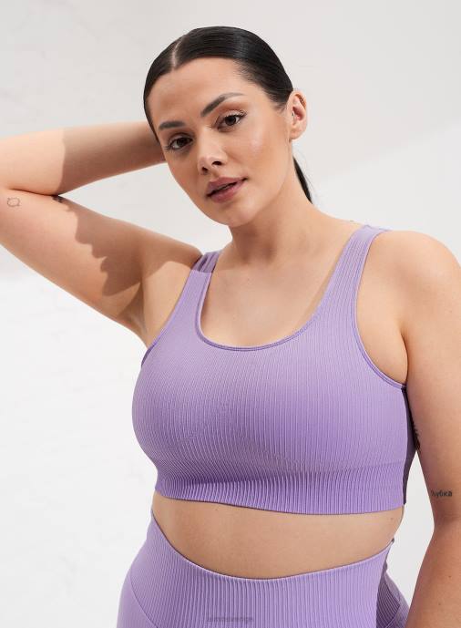 kvinnor AIM'N lavande ribbad sömlös bh Kläder NBT4244