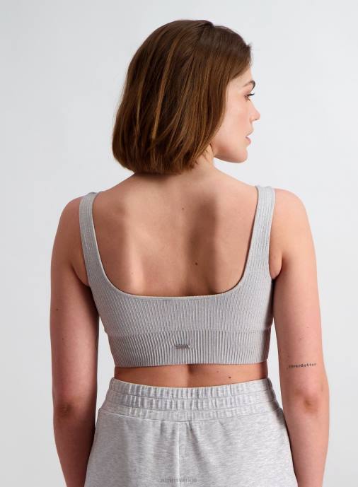 kvinnor AIM'N ljusgrå melerad ribbad sömlös bh Kläder NBT4168