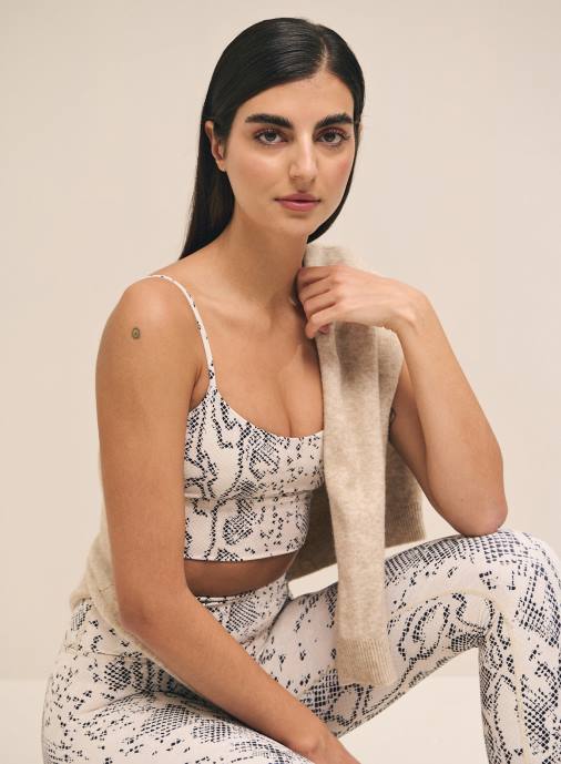 kvinnor AIM'N oat white viper v strap bh Kläder NBT4188