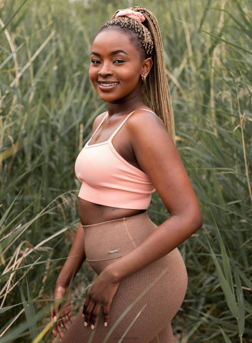 kvinnor AIM'N persika ribbad sömlös bh Kläder NBT4223