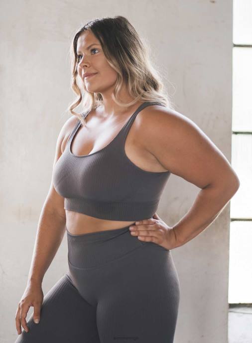 kvinnor AIM'N räfflad sömlös bh i betong Kläder NBT4290