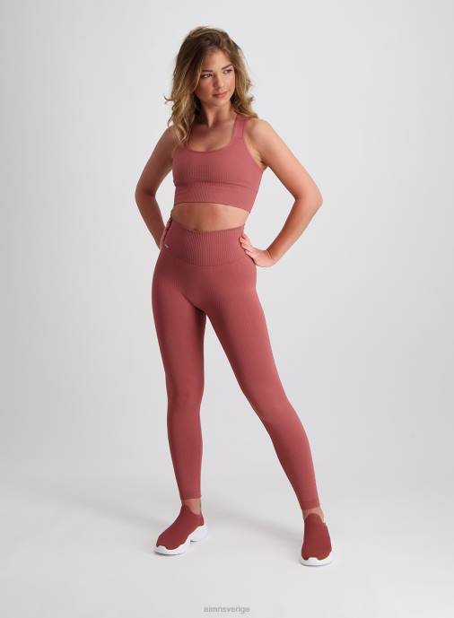 kvinnor AIM'N rosa beat ribbad sömlös bh med högt stöd Kläder NBT4277