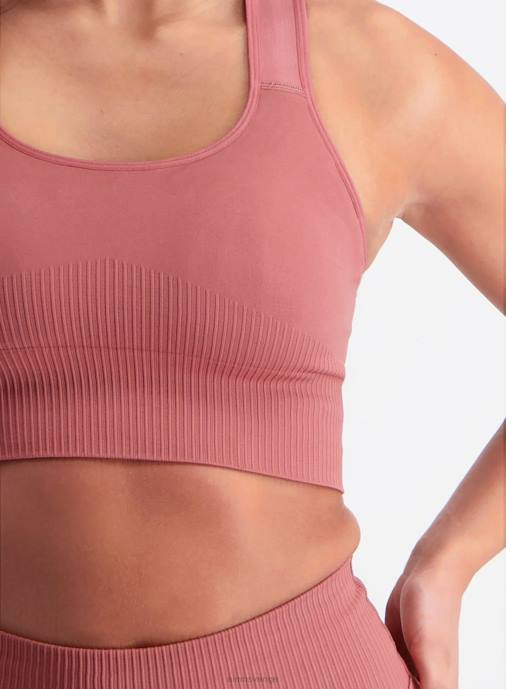 kvinnor AIM'N rosa beat ribbad sömlös bh med högt stöd Kläder NBT4277