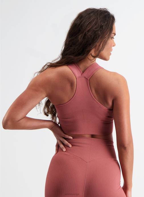 kvinnor AIM'N rosa beat ribbad sömlös bh med högt stöd Kläder NBT4277