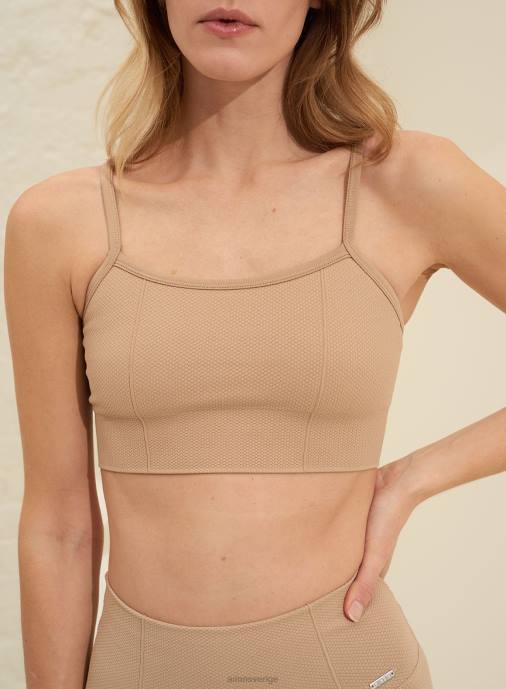 kvinnor AIM'N solid beige luxe bh med sömlös rem Kläder NBT4238