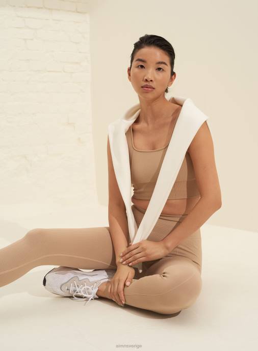 kvinnor AIM'N solid beige lyxig sömlös bh Kläder NBT4240