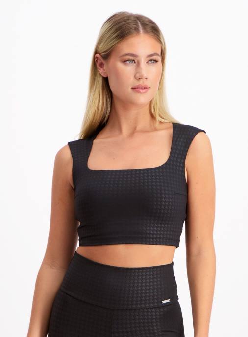 kvinnor AIM'N svart dogtooth bh med dragkedja bak Kläder NBT4272