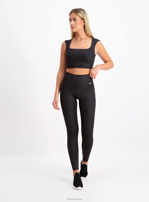 kvinnor AIM'N svart dogtooth bh med dragkedja bak Kläder NBT4272