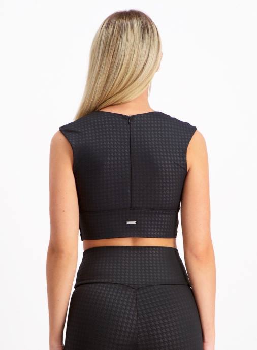 kvinnor AIM'N svart dogtooth bh med dragkedja bak Kläder NBT4272