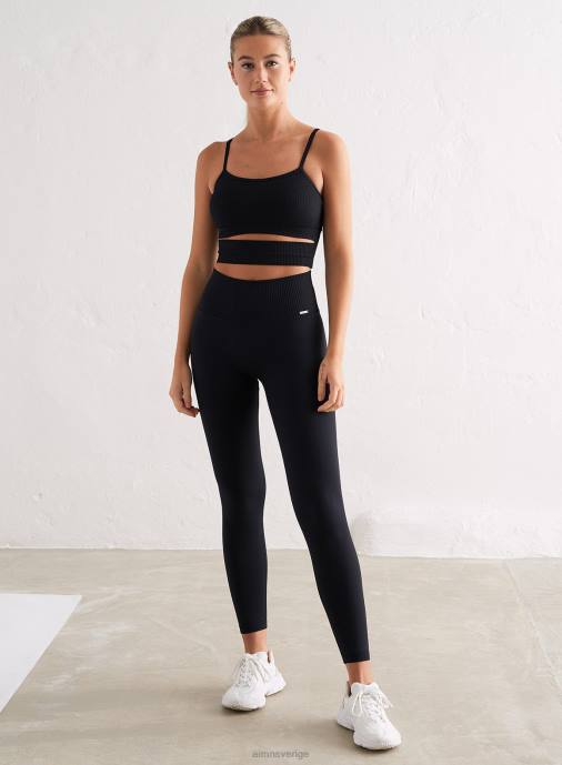 kvinnor AIM'N svart gränslös sömlös bh med remmar Kläder NBT4243