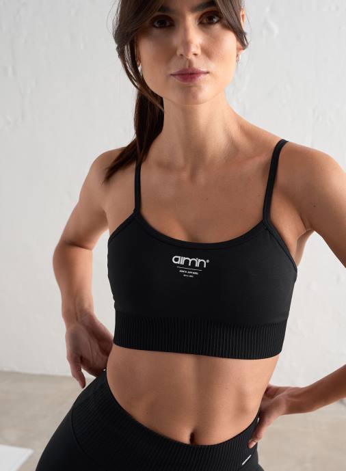 kvinnor AIM'N svart kant obegränsad sömlös bh Kläder NBT4235
