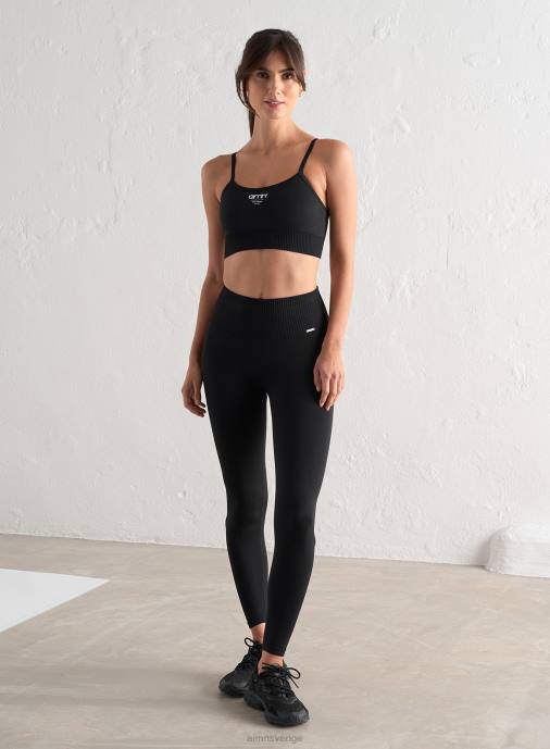 kvinnor AIM'N svart kant obegränsad sömlös bh Kläder NBT4235