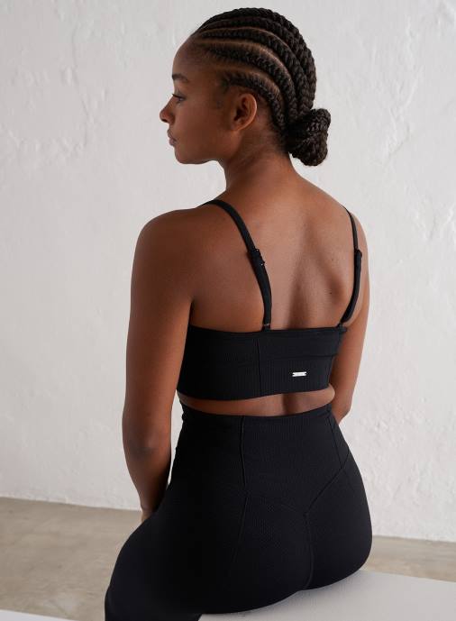 kvinnor AIM'N svart lyxig bh med rem Kläder NBT4148