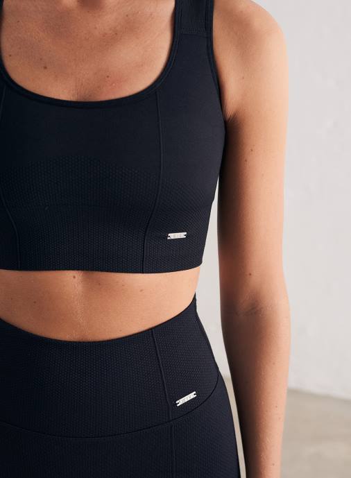 kvinnor AIM'N svart lyxig sömlös bh med högt stöd Kläder NBT4201