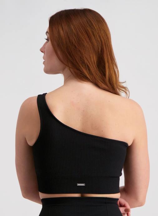 kvinnor AIM'N svart ribbad sömlös bh med enkel band Kläder NBT4227