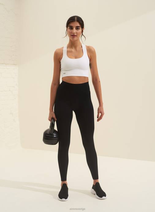 kvinnor AIM'N vit ribbad bh med högt stöd Kläder NBT4206