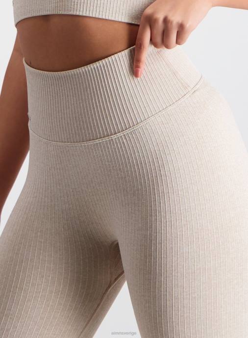 kvinnor AIM'N beige ribbade sömlösa tights 7/8 Kläder NBT472