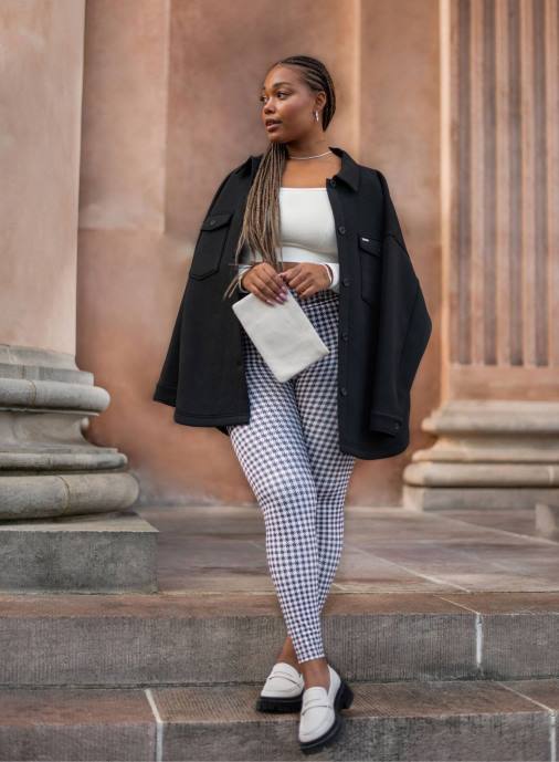 kvinnor AIM'N benvita dogtooth strumpbyxor Kläder NBT490