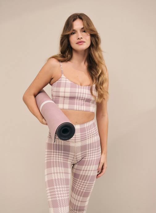 kvinnor AIM'N dammiga violett rutiga strumpbyxor Kläder NBT4116