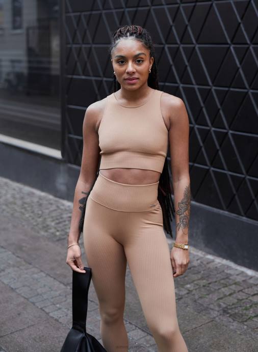 kvinnor AIM'N kamelribbade sömlösa tights Kläder NBT4102