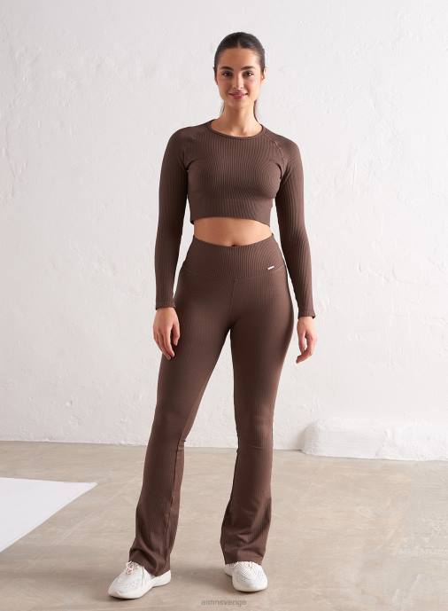 kvinnor AIM'N macchiato ribbade sömlösa flare tights Kläder NBT42