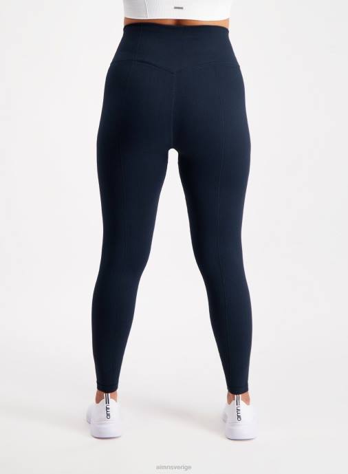 kvinnor AIM'N marinblå lyxiga sömlösa tights Kläder NBT424