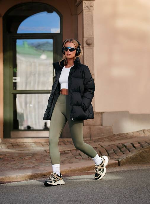 kvinnor AIM'N oliv lyxiga sömlösa strumpbyxor Kläder NBT417