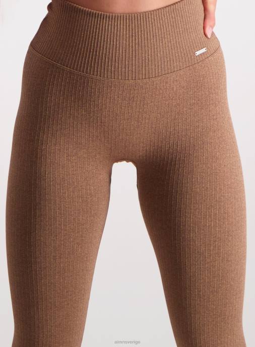 kvinnor AIM'N ribbade sömlösa strumpbyxor i brons Kläder NBT4124