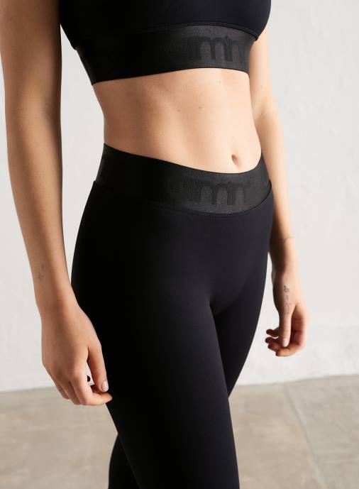 kvinnor AIM'N svarta bundna sömlösa strumpbyxor Kläder NBT478